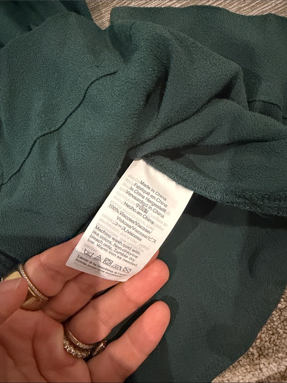Madewell Deep Green V-Neck Short Sleeve Shift Dress - Picture 3 of 5
